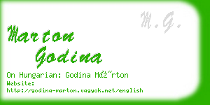 marton godina business card